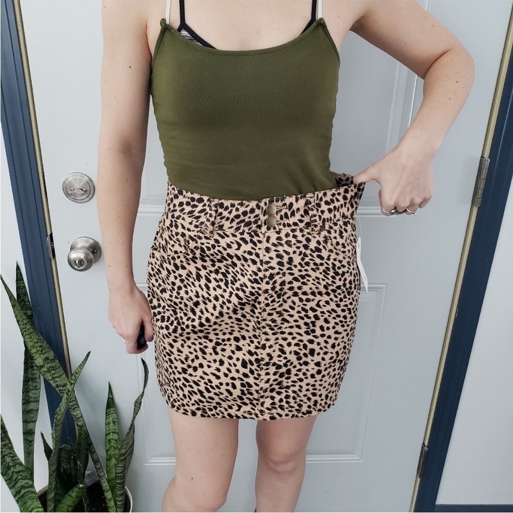 Billabong Cheetah Print Pencil Mini Skirt Women’s Size S